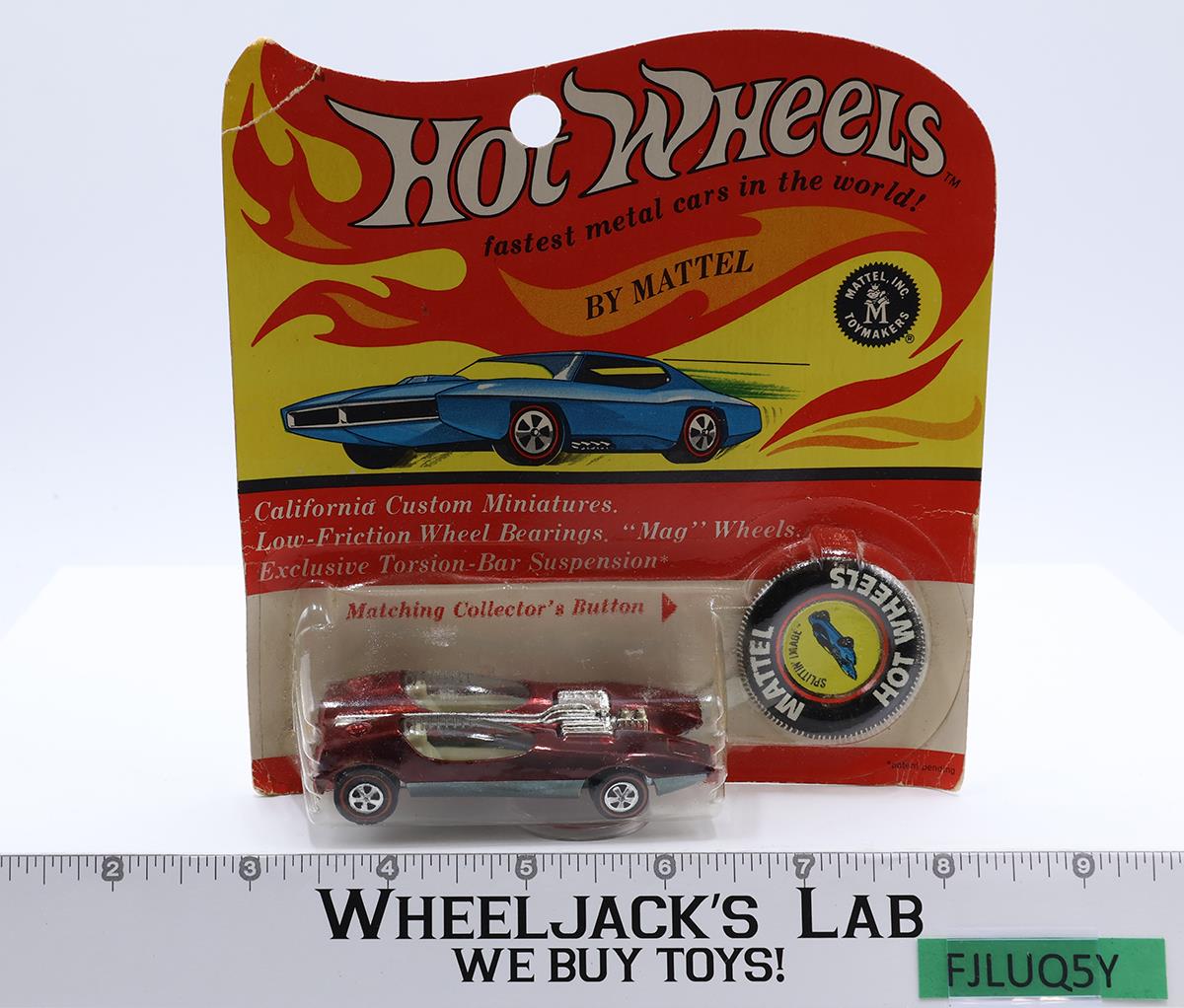 Splittin' Image RED 1969 Redline Hot Wheels Mattel Vintage RL Blister MOSC NOS