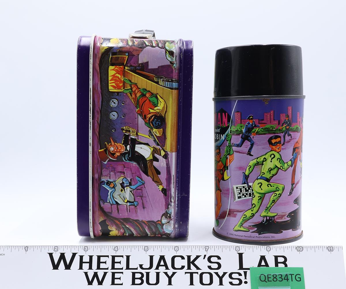 Batman and Robin Metal Lunch Box 1966 Aladdin w/ THERMOS