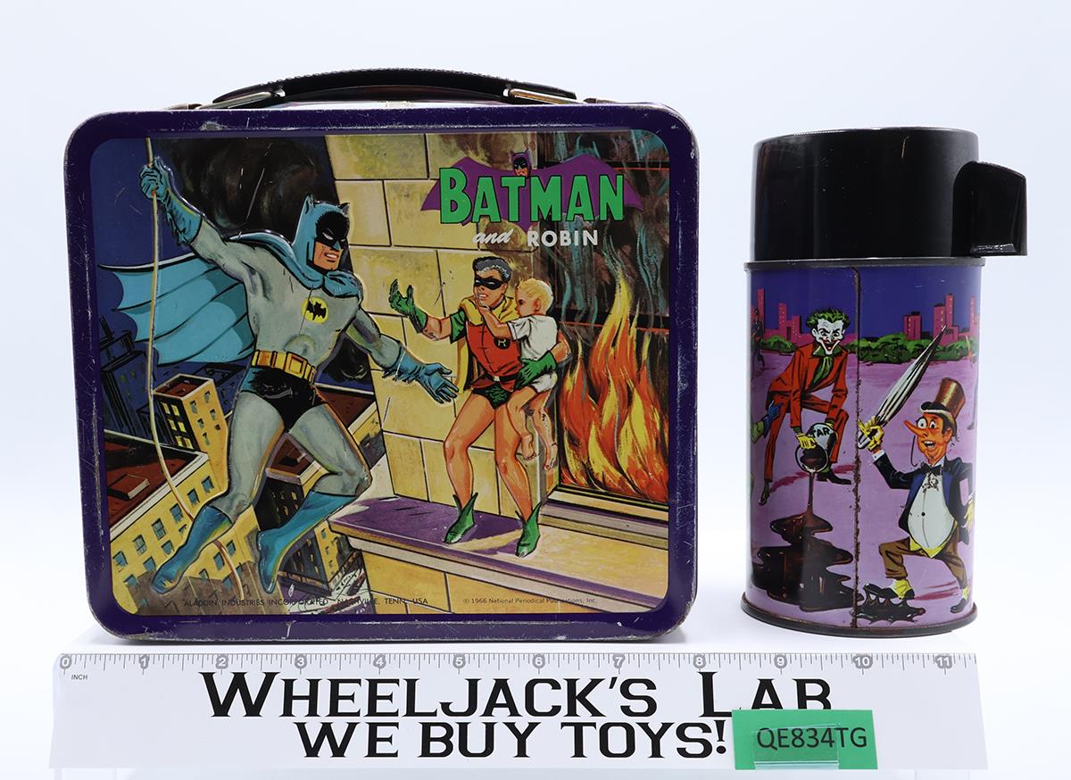Batman and Robin Metal Lunch Box 1966 Aladdin w/ THERMOS