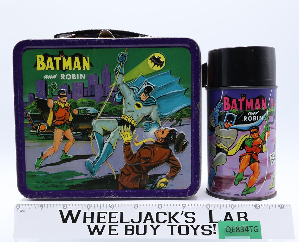 Batman and Robin Metal Lunch Box 1966 Aladdin w/ THERMOS