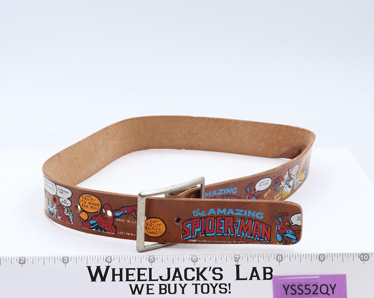 Spiderman Children's Belt 1981 Marvel Lee 26" Length Faux Leather