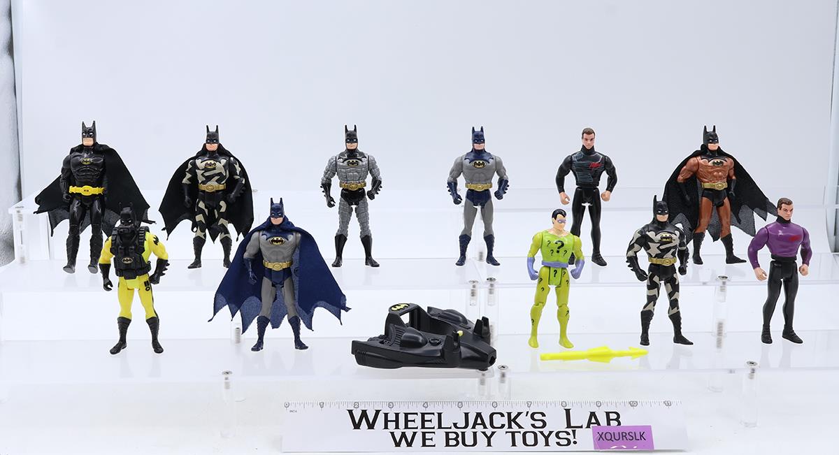 Lot of 12 Batman DC Comics Superheroes Villains ToyBiz Kenner 5" Figures Vehicle