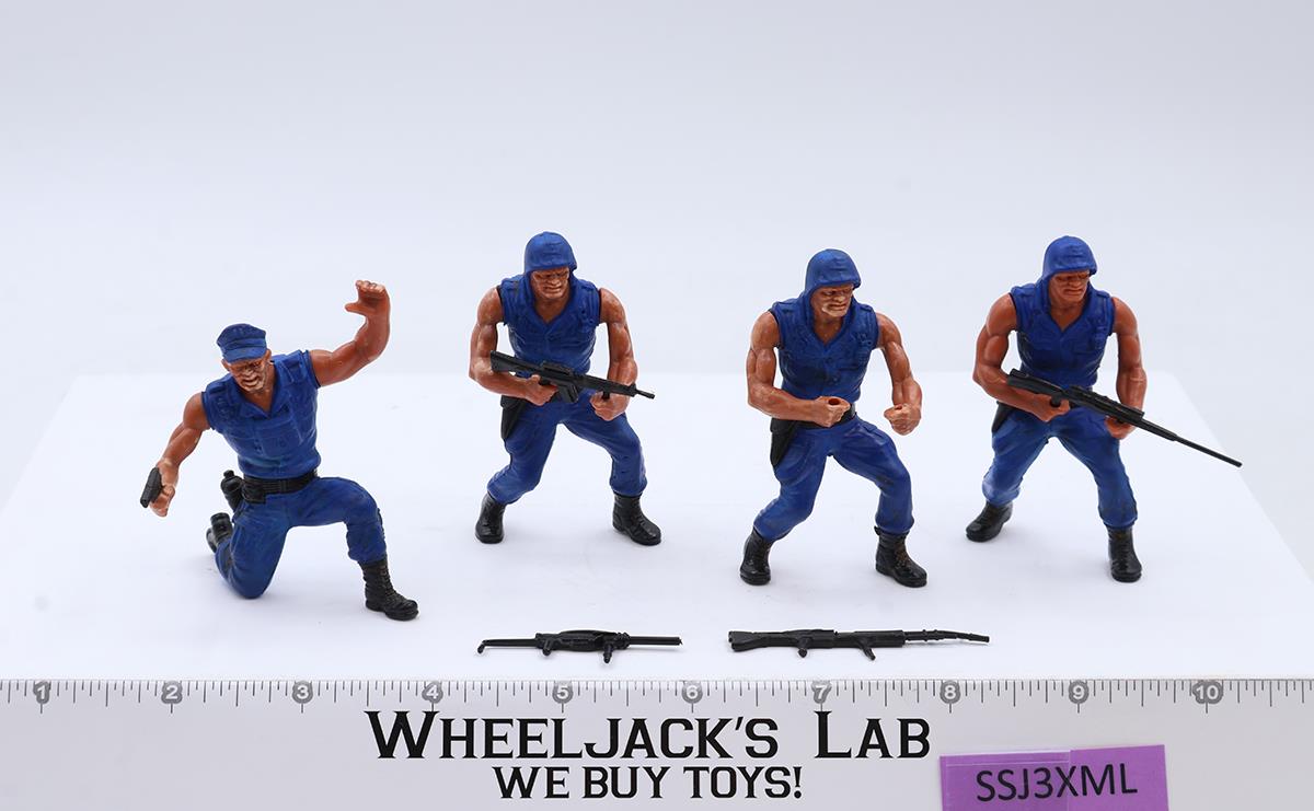 Lot of 4 Heroes in Action SWAT Team 1974 Mattel Vintage 3" Action Figures