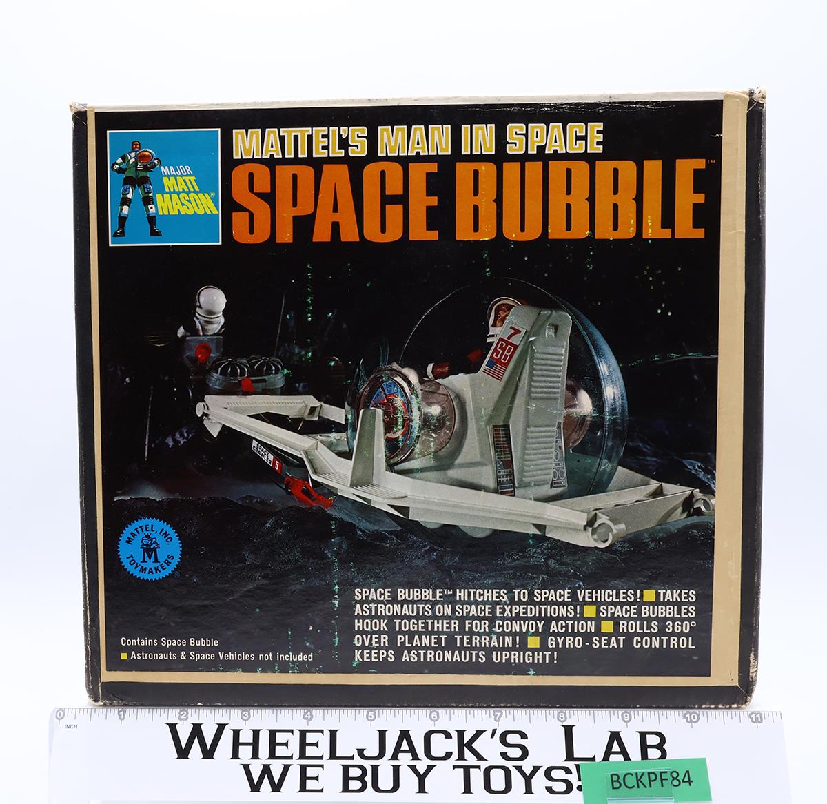 Space Bubble Complete UNUSED STICKERS Major Matt Mason in Space 1968 Mattel