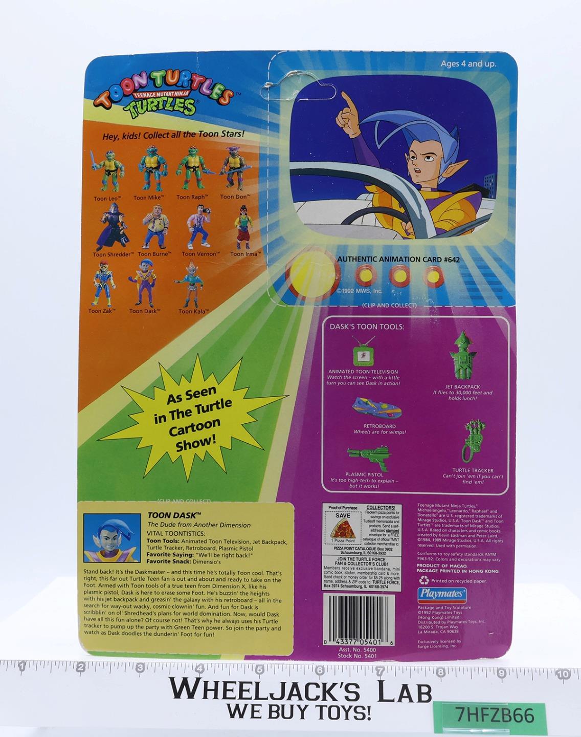 Toon Dask Teenage Mutant Ninja Turtles TMNT 1992 Playmates UNPUNCHED MOSC New