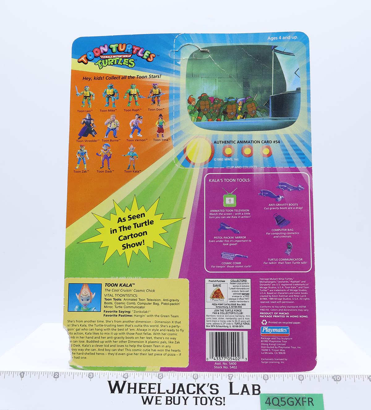 Toon Kala Teenage Mutant Ninja Turtles TMNT 1992 Playmates NEW MOSC UNPUNCHED