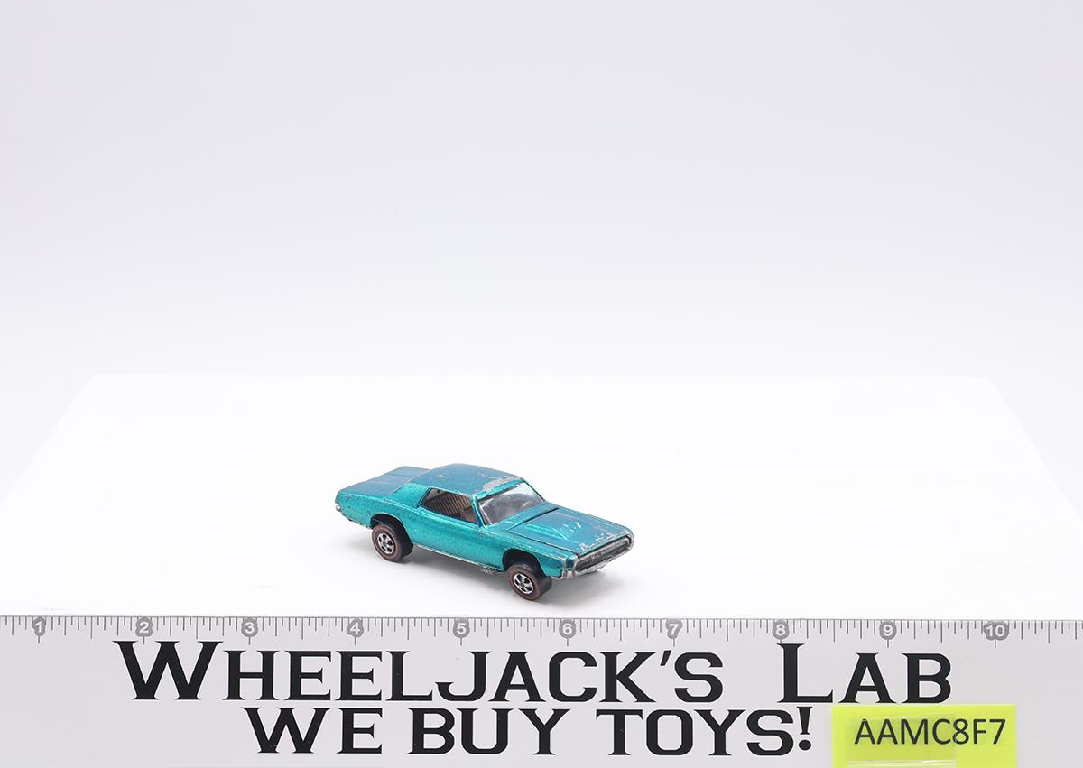 Custom T-Bird Aqua 1967 1968 Redline Hot Wheels Mattel Vintage RL