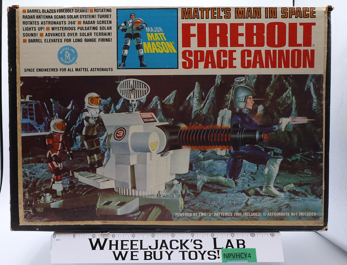 Firebolt Space Cannon Complete UNUSED STICKERS Major Matt Mason in Space Mattel