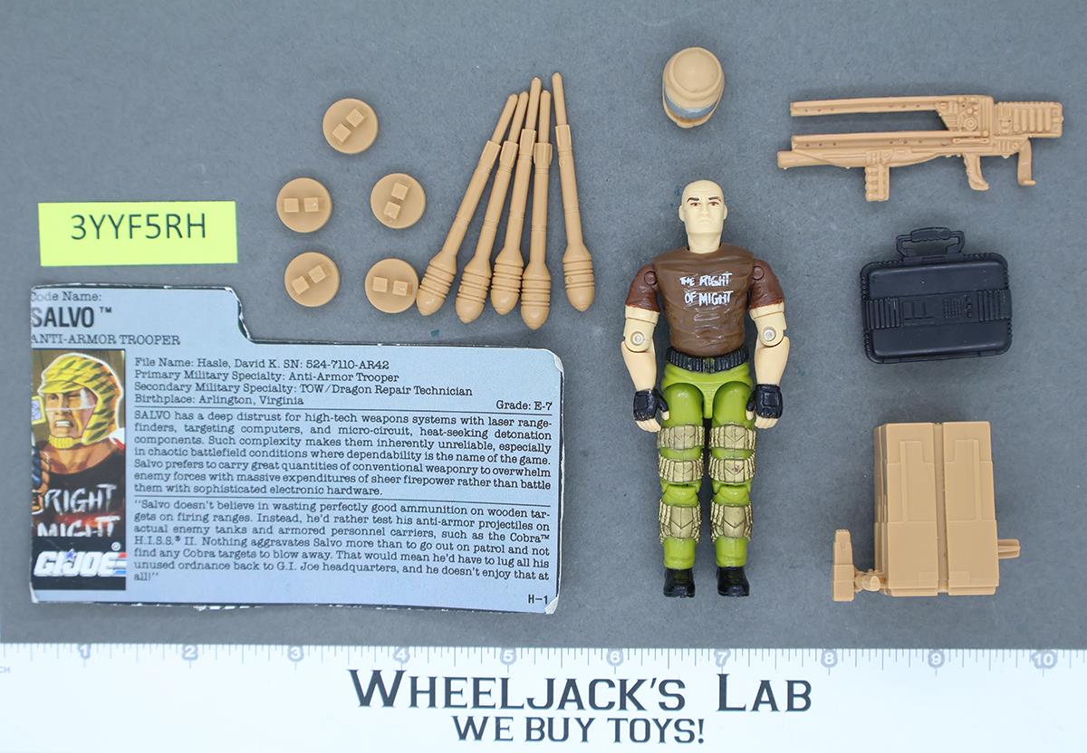 Salvo V1 100% Complete G.I. Joe 1990 Hasbro Vintage Action Figure