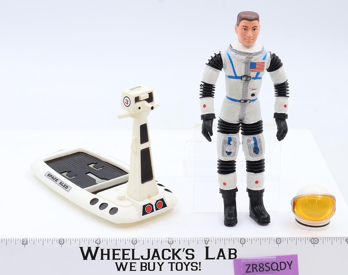 Major Matt Mason Space Sled Helmet 1966 Mattel Action Figure NO BROKEN WIRES