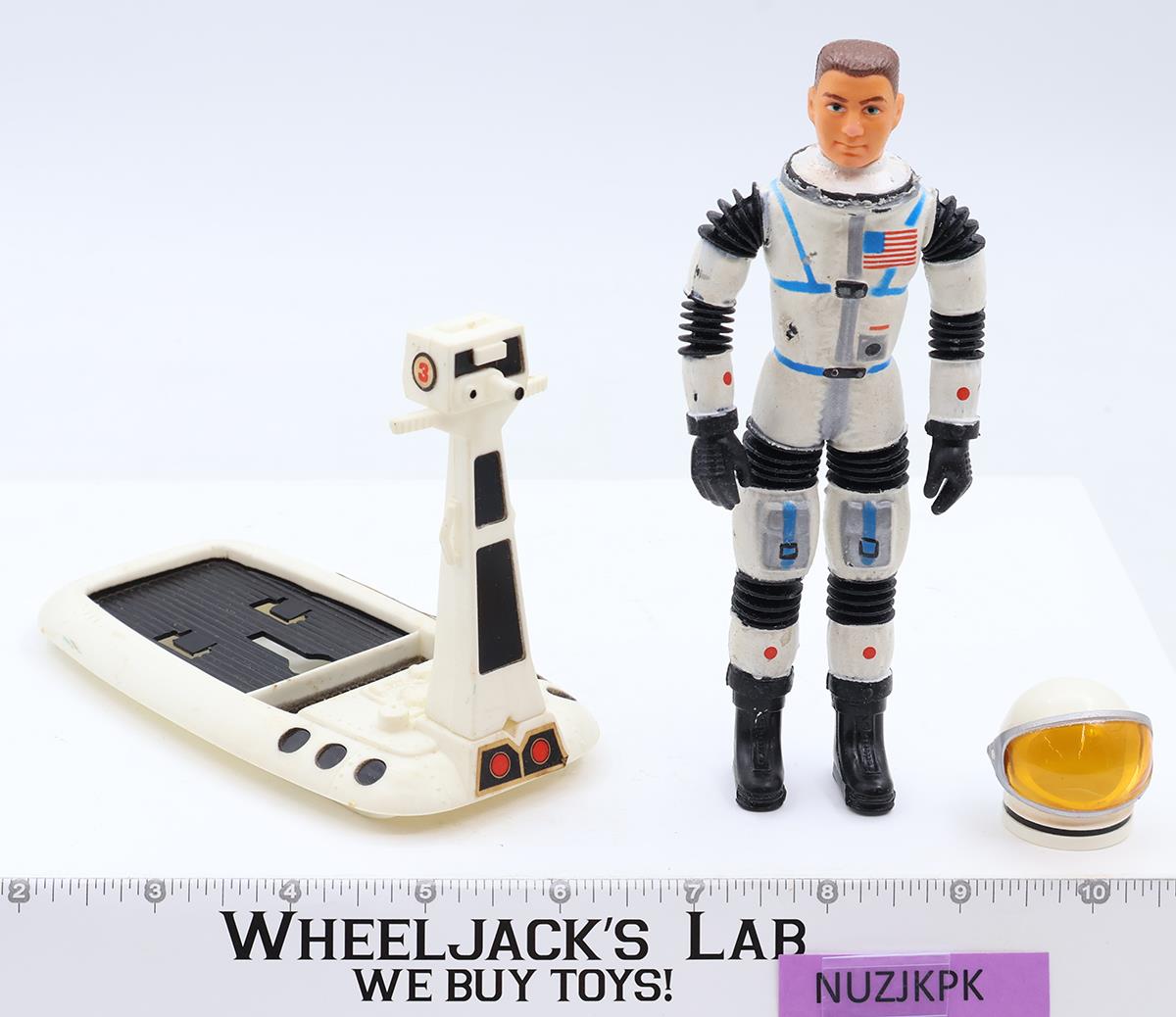 Major Matt Mason Space Sled Helmet 1966 Mattel Action Figure NO BROKEN WIRES