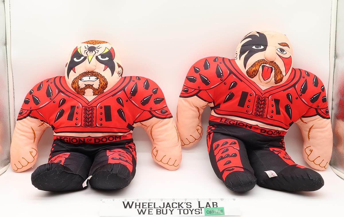 Hawk & Animal Tag Team Wrestling Buddies WWF WWE Wrestling 1990 Tonka 22" Plush