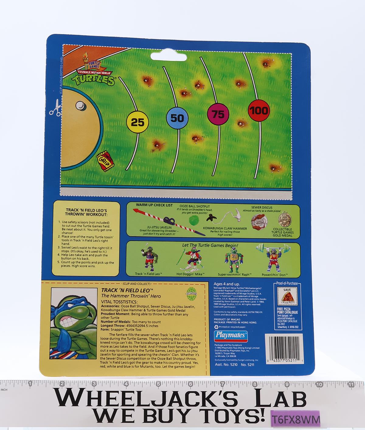 Track 'N Field Leo Teenage Mutant Ninja Turtles 1992 Turtle Games TMNT NEW MOSC