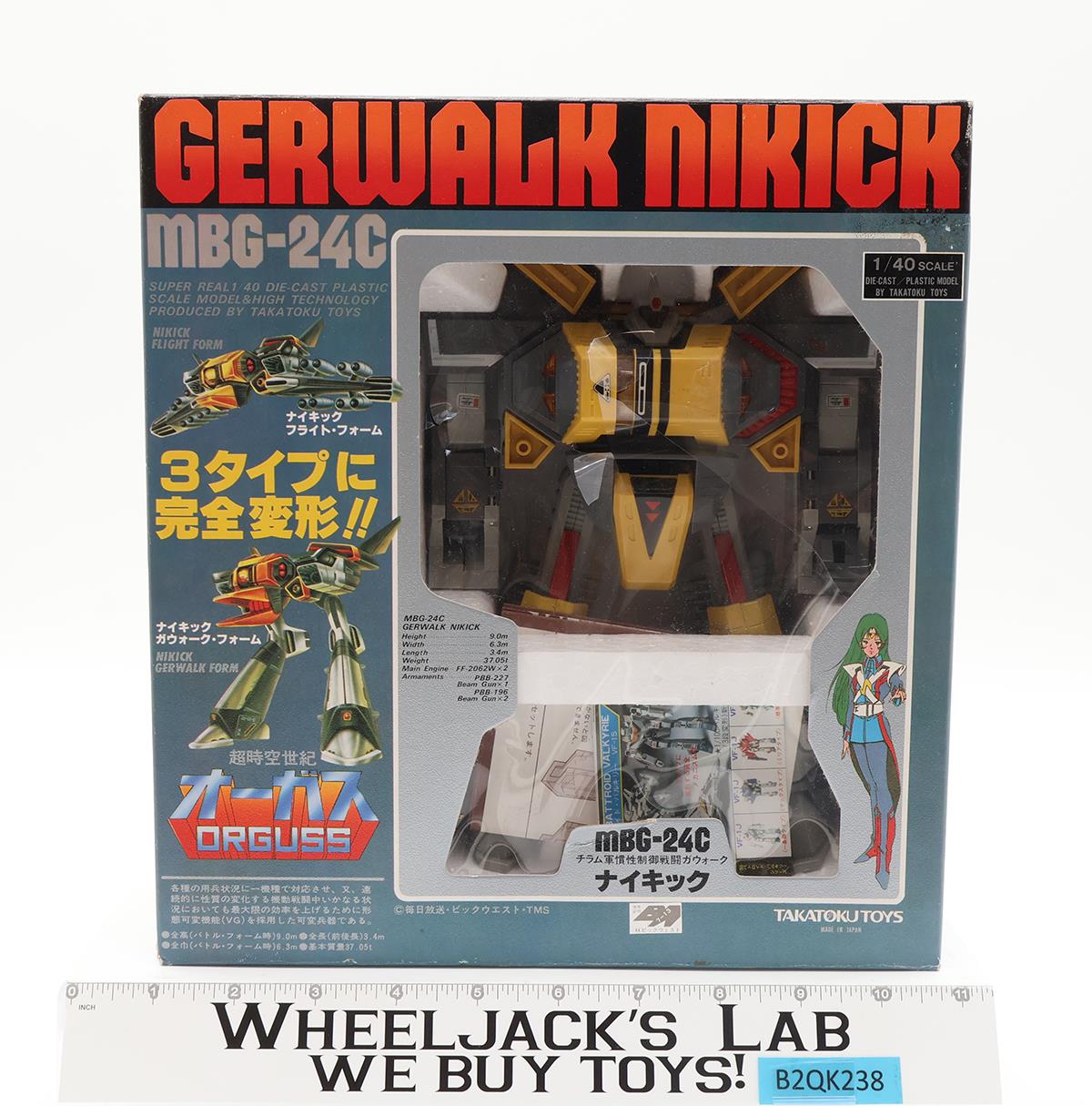 MBG-24C Gerwalk Nikick Orguss 1/40 Scale Robotech 1980s Takatoku Toys Vintage