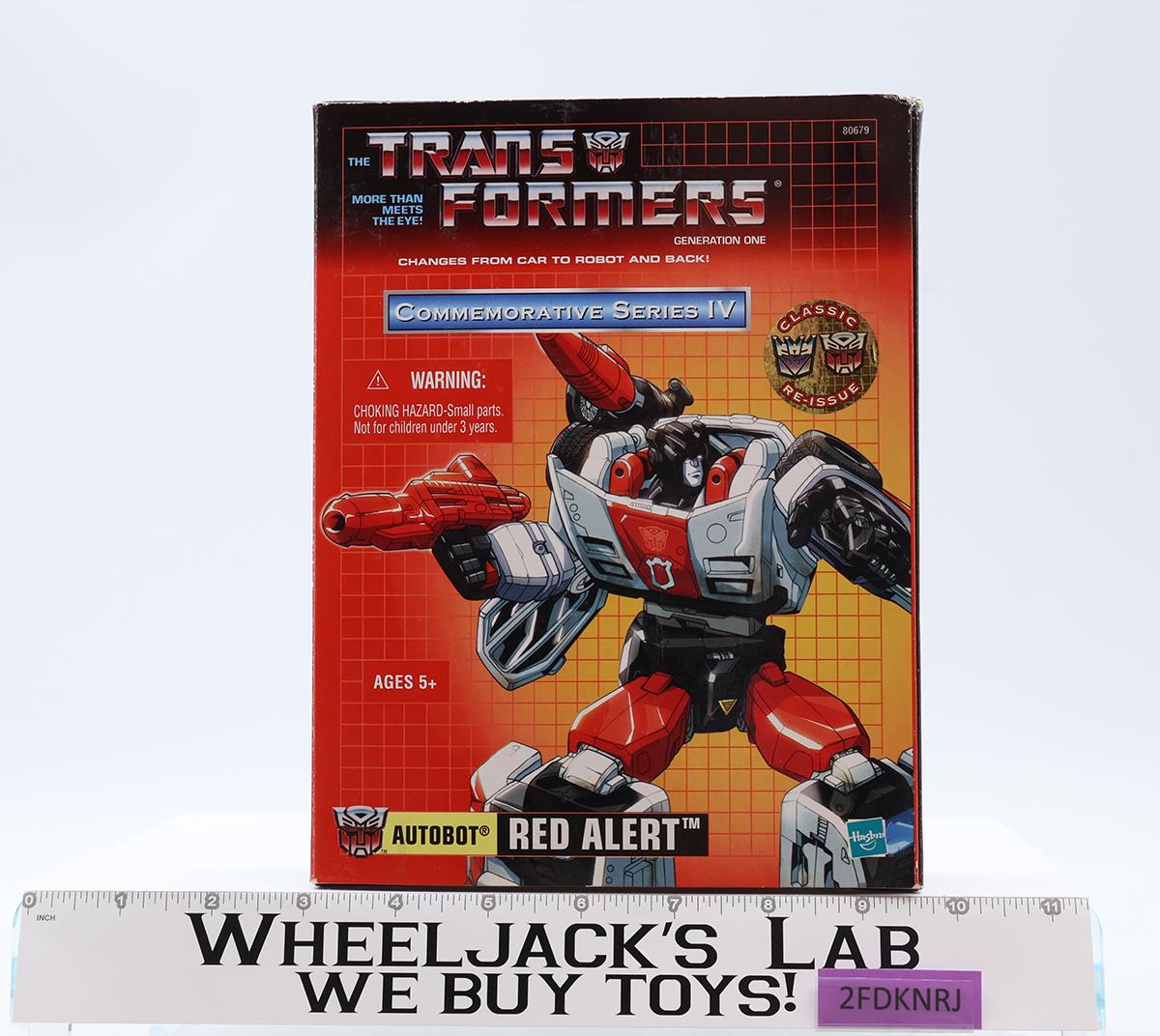 Red Alert Transformers Commemorative Series Reissue 2002 Hasbro NEW SEALED