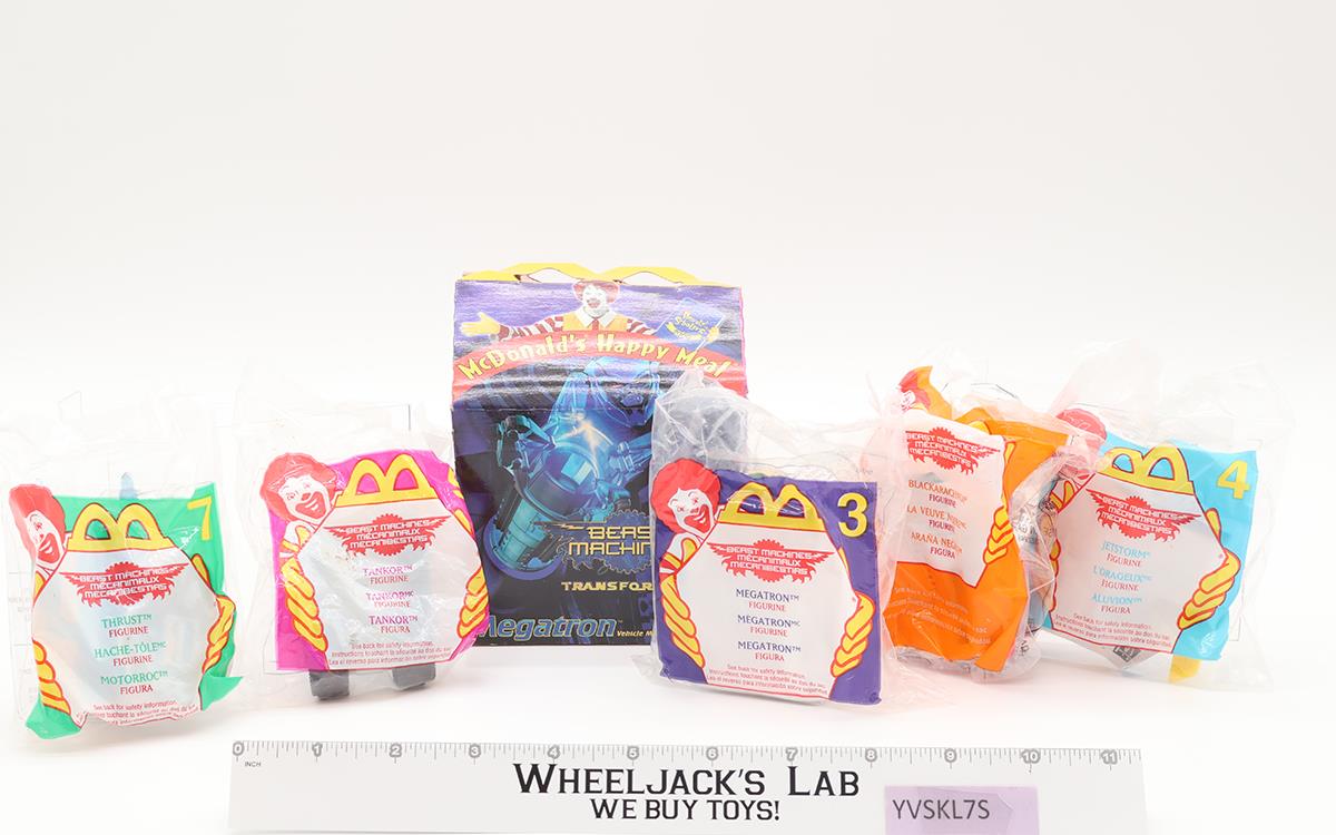 McDonald's Happy Meal Toys Lot of 5 Transformers Beast Machines NEW SEALED