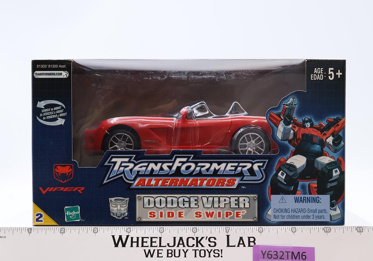 Side Swipe Dodge Viper Tranformers Alternators 2003 Hasbro Figure NEW SEALED