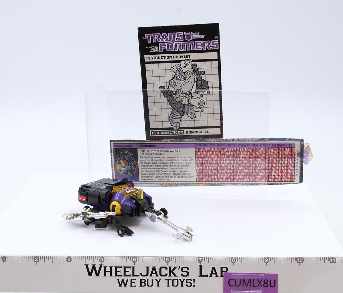 Bombshell 100% Complete 1985 G1 Transformers Rhinoceros Beetle Action Figure