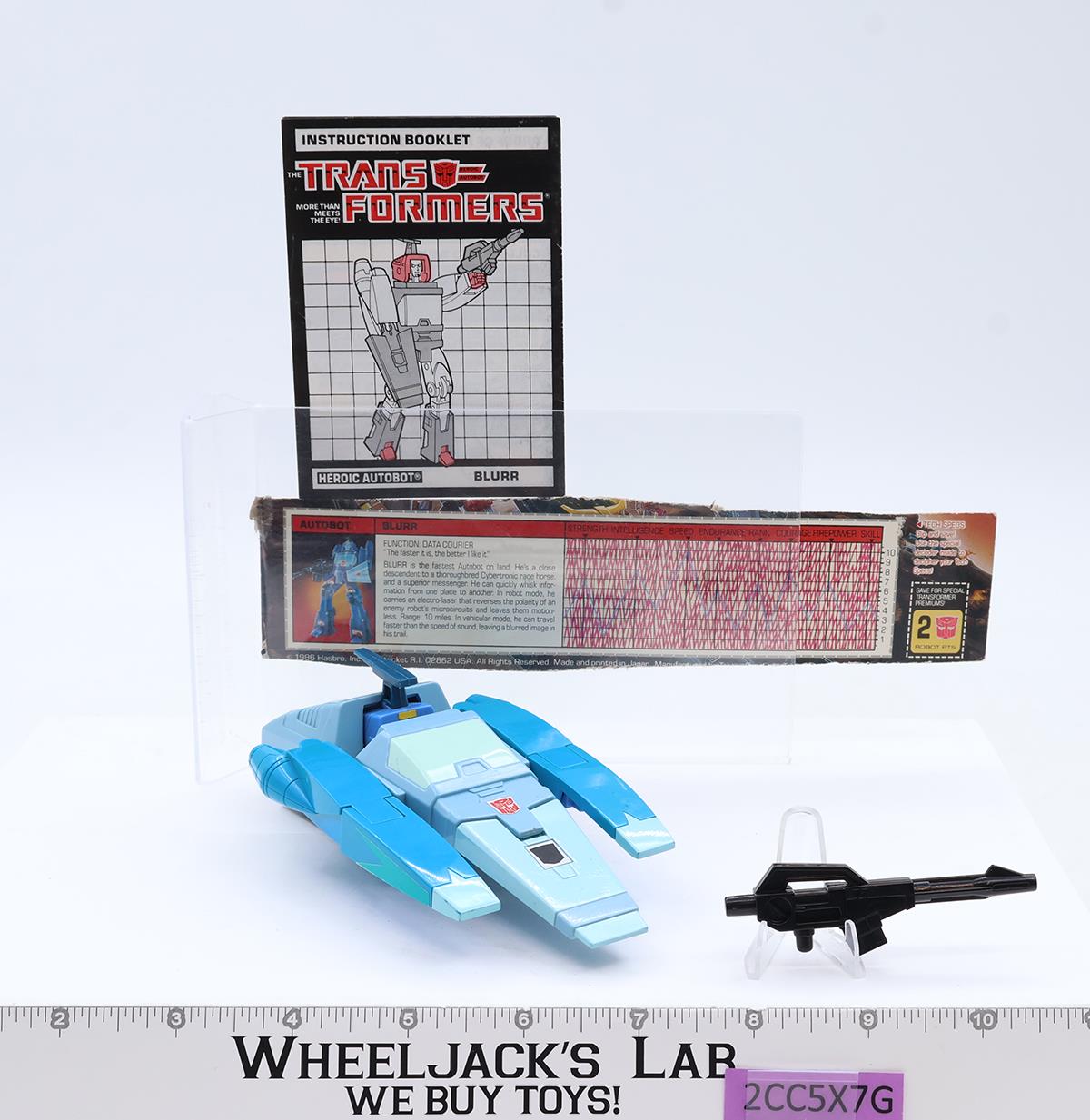 Blurr 100% Complete 1986 Vintage G1 Transformers Hasbro Action Figure