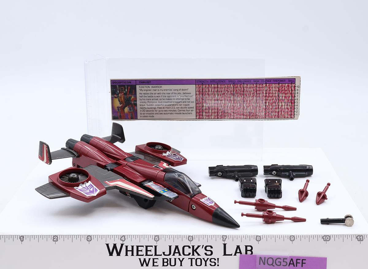 Thrust 100% Complete Vintage 1985 G1 Transformers Hasbro Action Figure