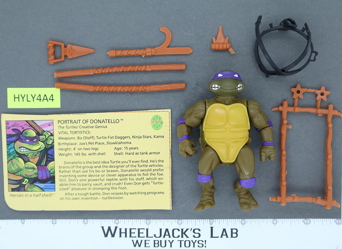 Donatello SOFT HEAD 100% Complete Teenage Mutant Ninja Turtle Playmates 1988