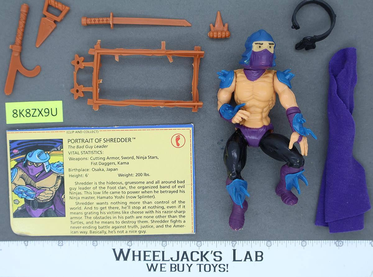 Shredder SOFT HEAD 100% Complete Teenage Mutant Ninja Turtles Playmates 1988