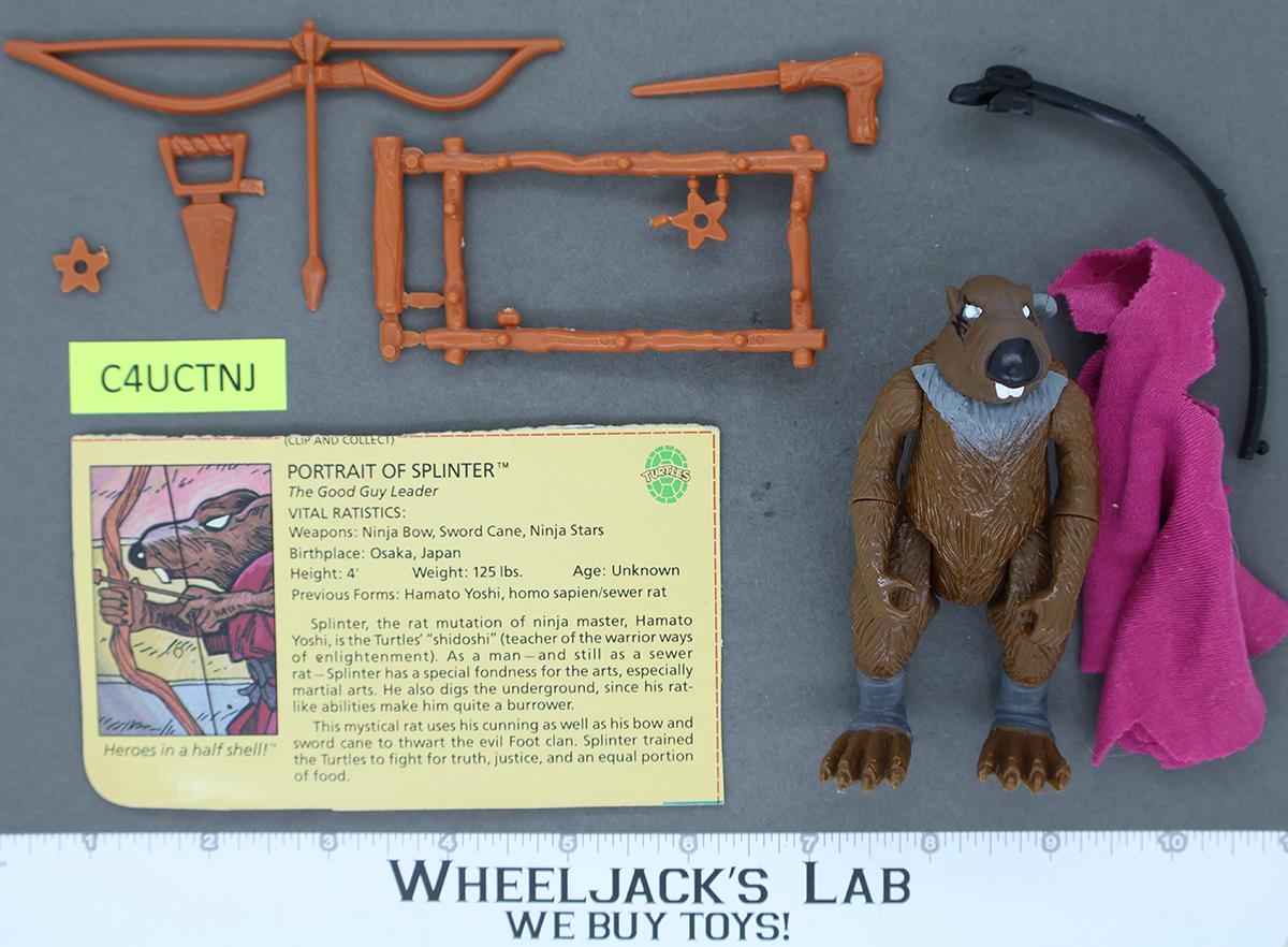Splinter SOFT HEAD Complete Teenage Mutant Ninja Turtles TMNT 1988 Playmates