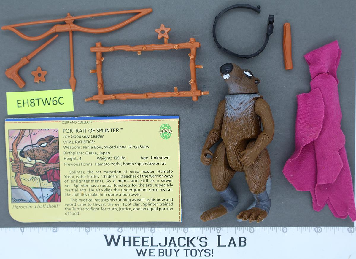 Splinter SOFT HEAD Complete Teenage Mutant Ninja Turtles TMNT 1988 Playmates