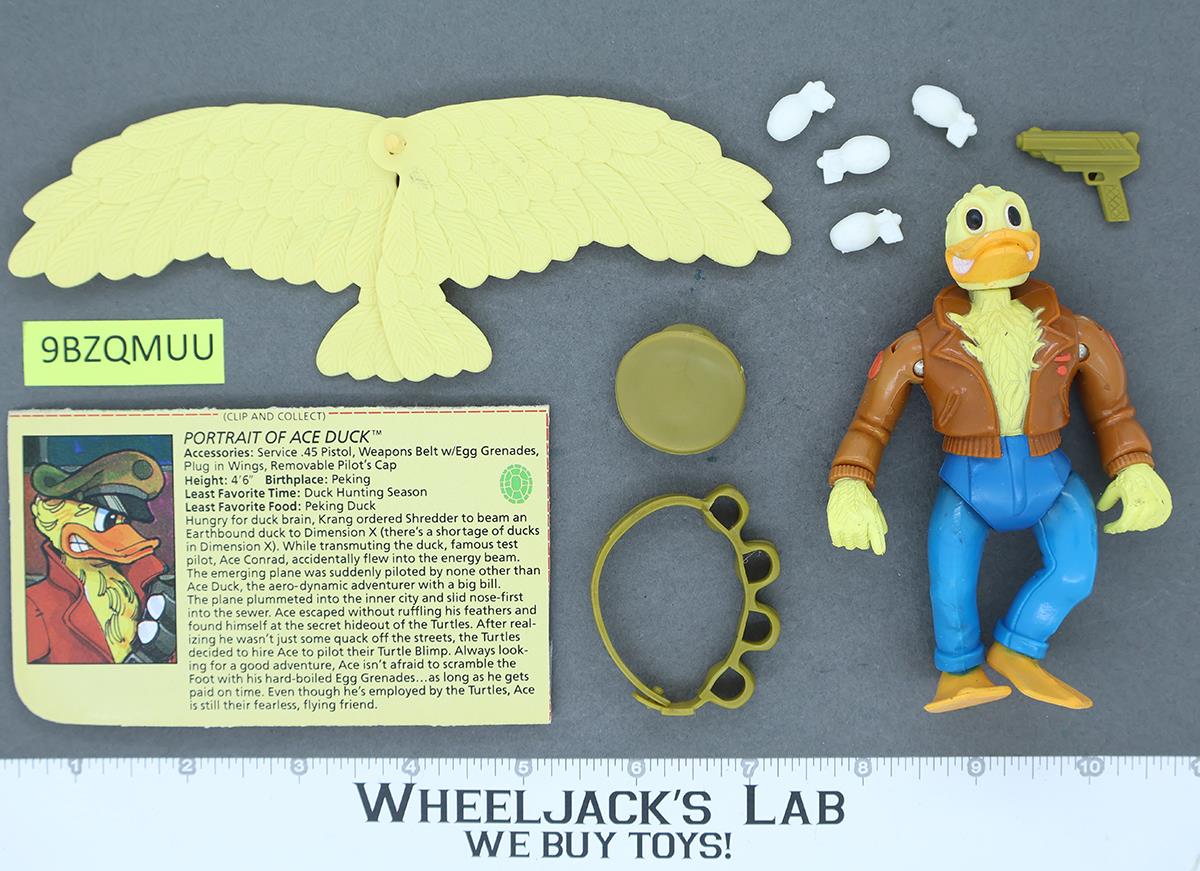 Ace Duck 100% Complete Teenage Mutant Ninja Turtle TMNT Playmates 1988 Vintage