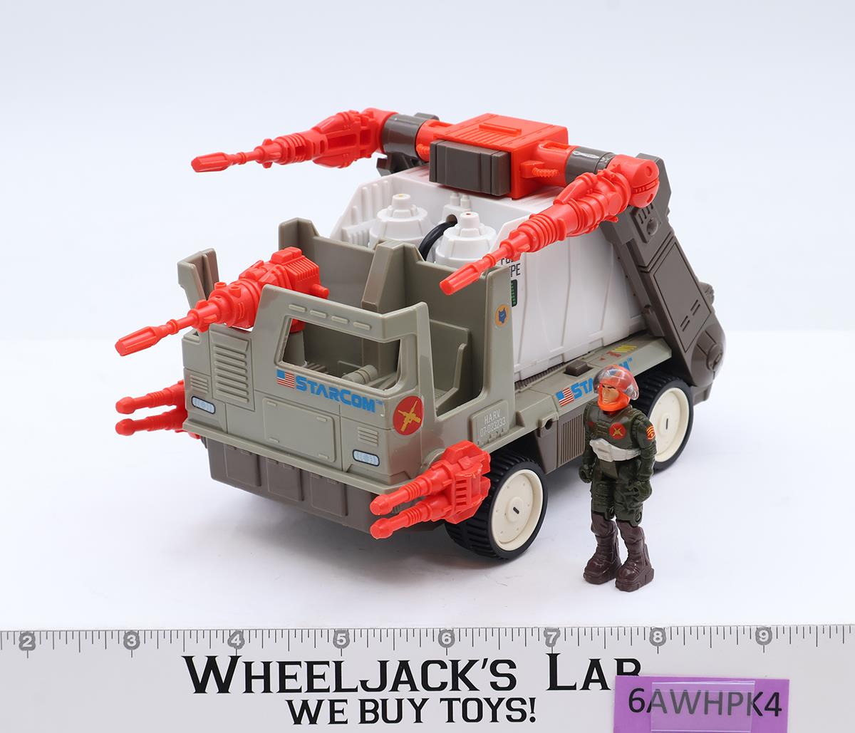 HARV-7 W/Champ O'Ryan Complete W/ Hose Works Starcom 1986 Coleco Vintage Vehicle