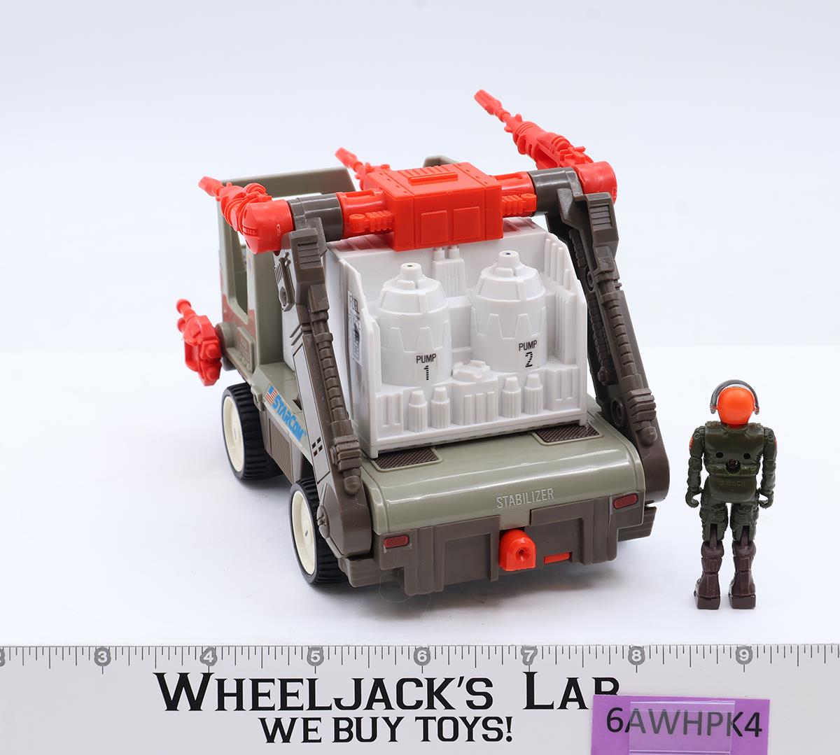 HARV-7 W/Champ O'Ryan Complete W/ Hose Works Starcom 1986 Coleco Vintage Vehicle