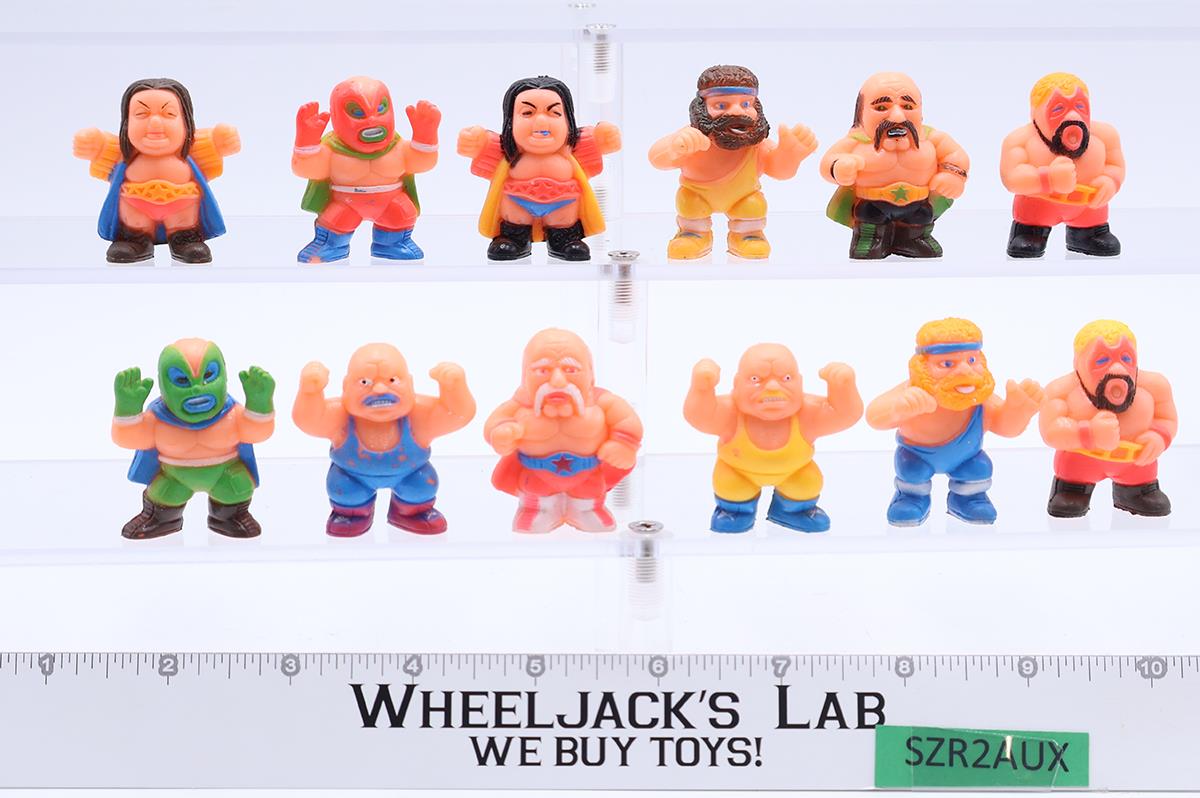 Lot of 12 Mini Soft PVC Figures 2" WWF Wrestling 1986 Soma Vintage Figures