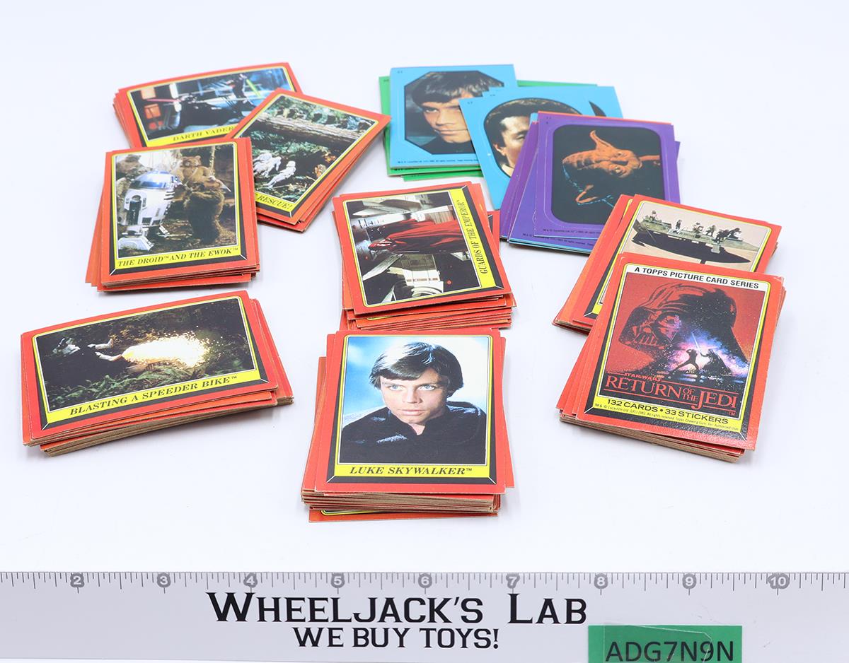 Star Wars ROTJ Complete Set + 33 Stickers 1983 Topps Vintage Trading Cards