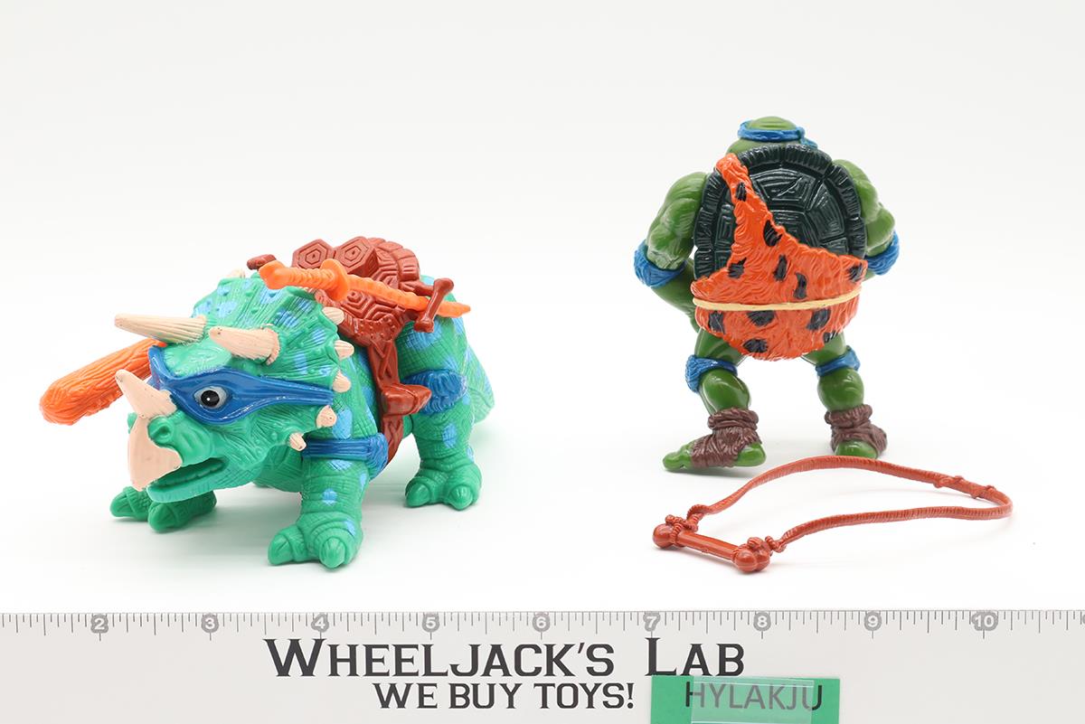 Cave Turtles Leo & his Dingy Dino 100% Complete Teenage Mutant Ninja Turtle 1992