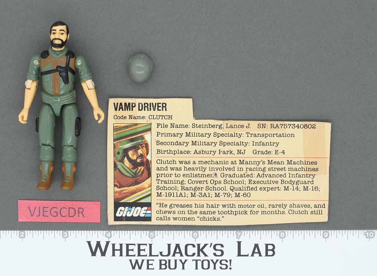 Clutch V1 Straight Arm 100% Complete G.I. Joe 1982 Hasbro Vintage Action Figure