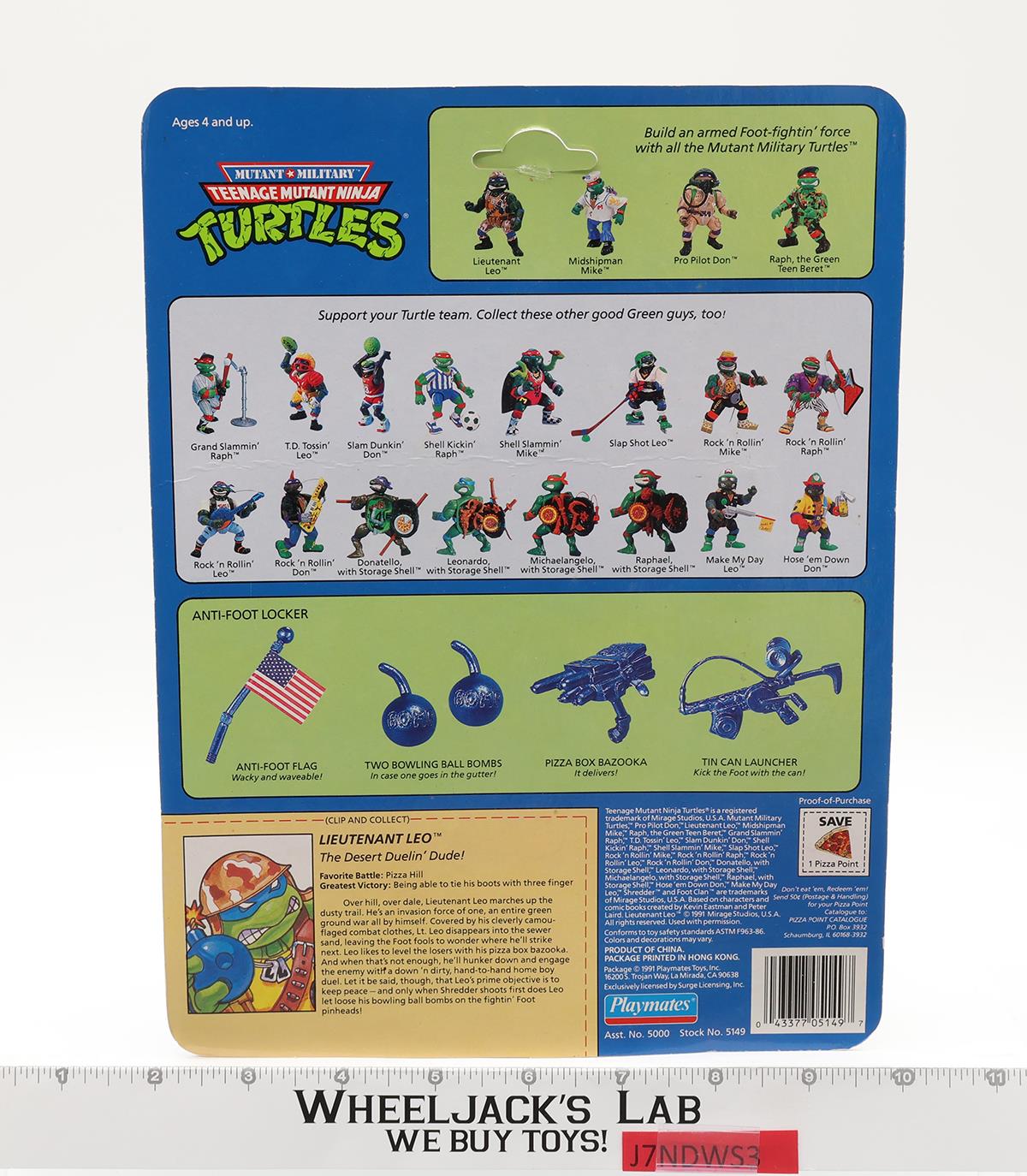 Lieutenant Leo Teenage Mutant Ninja Turtles TMNT 1991 Playmates NEW SEALED