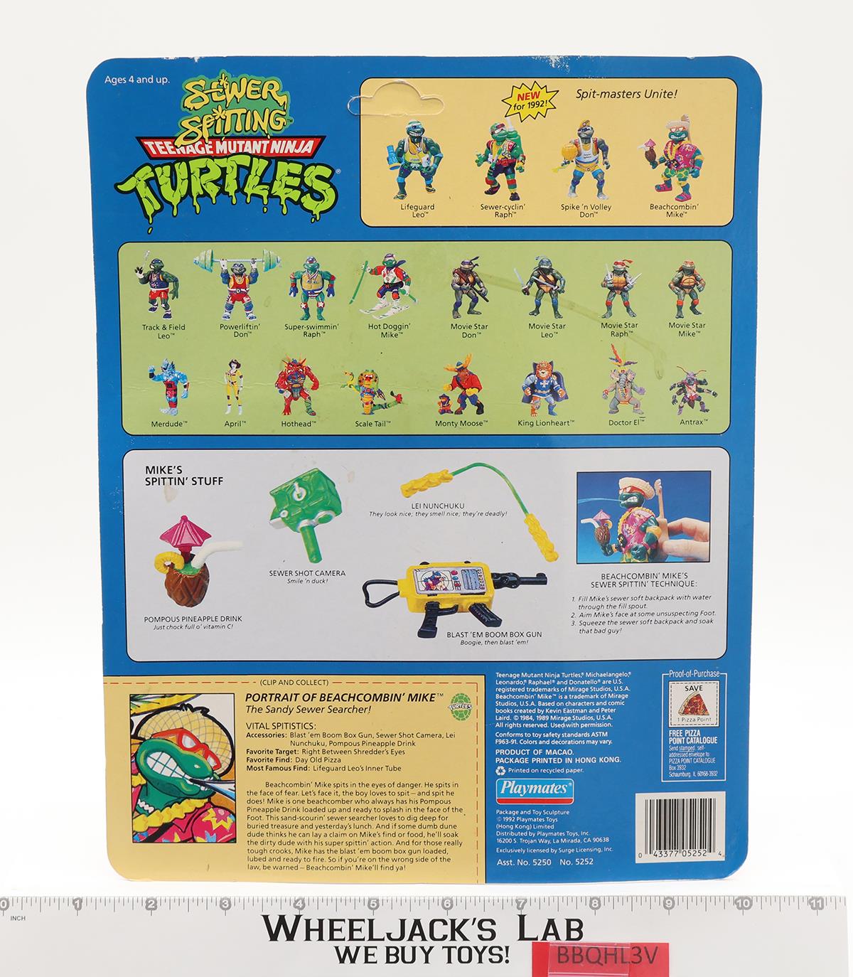 Beachcombin' Mike Teenage Mutant Ninja Turtles TMNT 1992 Playmates NEW SEALED