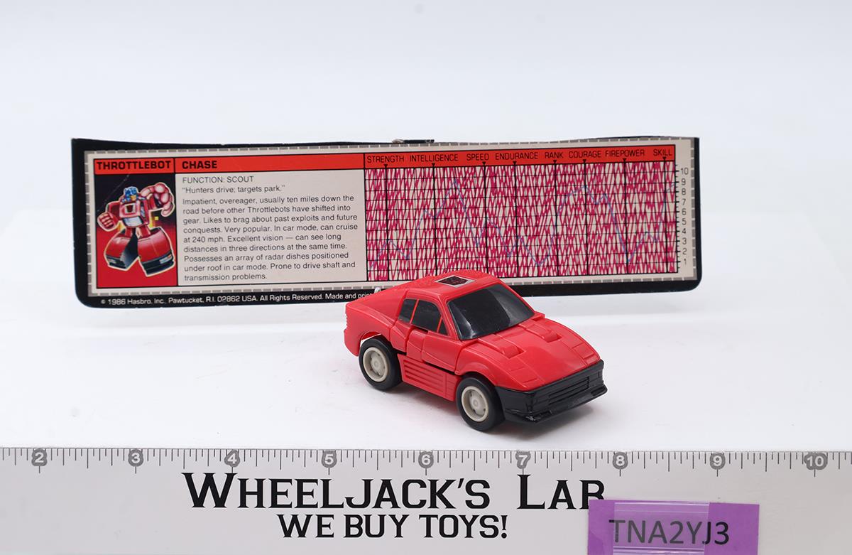 Chase 100% Complete WORKS 1987 Vintage Hasbro G1 Transformers Ferrari