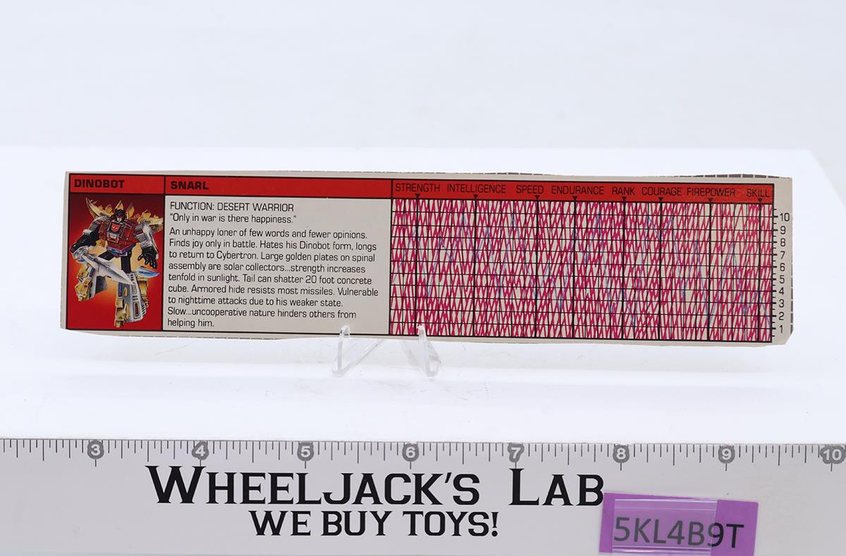 Snarl 100% Complete Vintage 1985 G1 Transformers Hasbro Action Figure