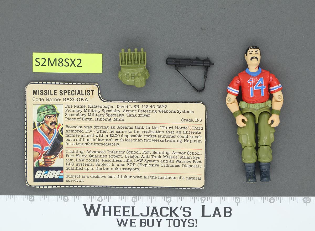 Bazooka V1 100% Complete G.I. Joe 1985 Hasbro Vintage Action Figure
