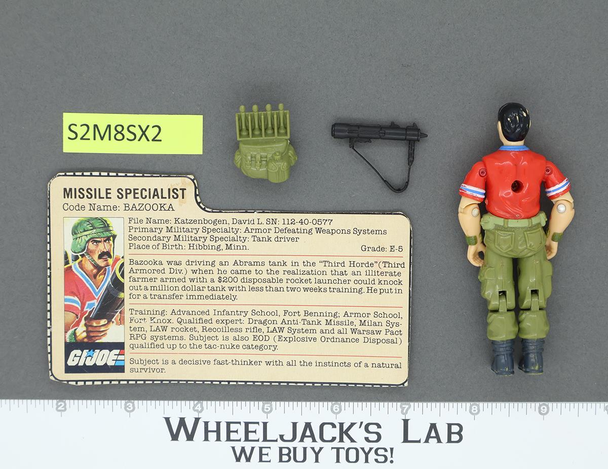Bazooka V1 100% Complete G.I. Joe 1985 Hasbro Vintage Action Figure