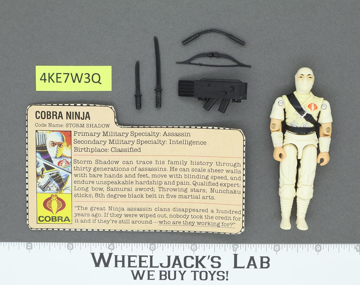 Storm Shadow V1 100% Complete G.I. Joe 1984 Hasbro Vintage Action Figure