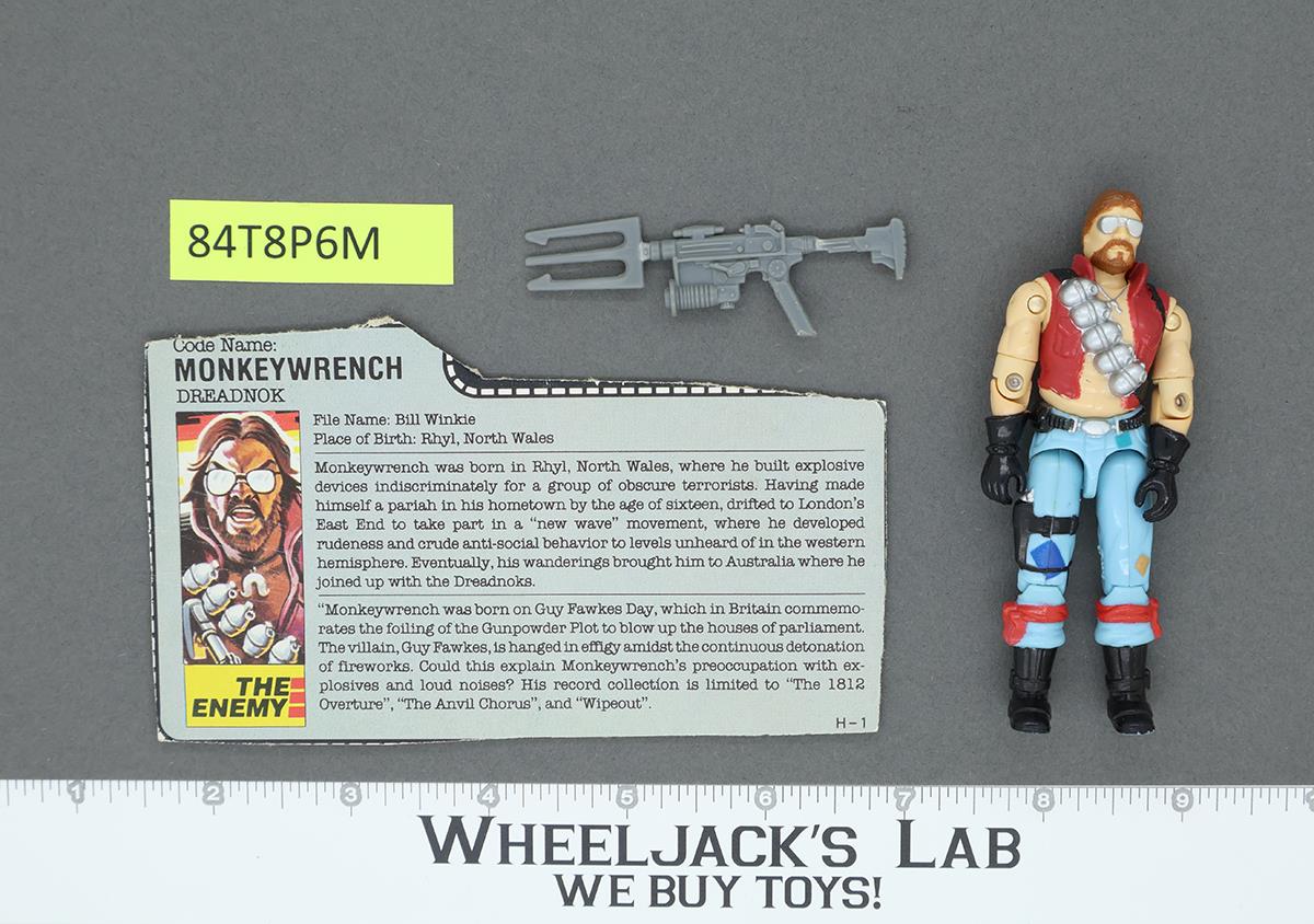 Monkeywrench V1 100% Complete G.I. Joe 1986 Hasbro Vintage Action Figure