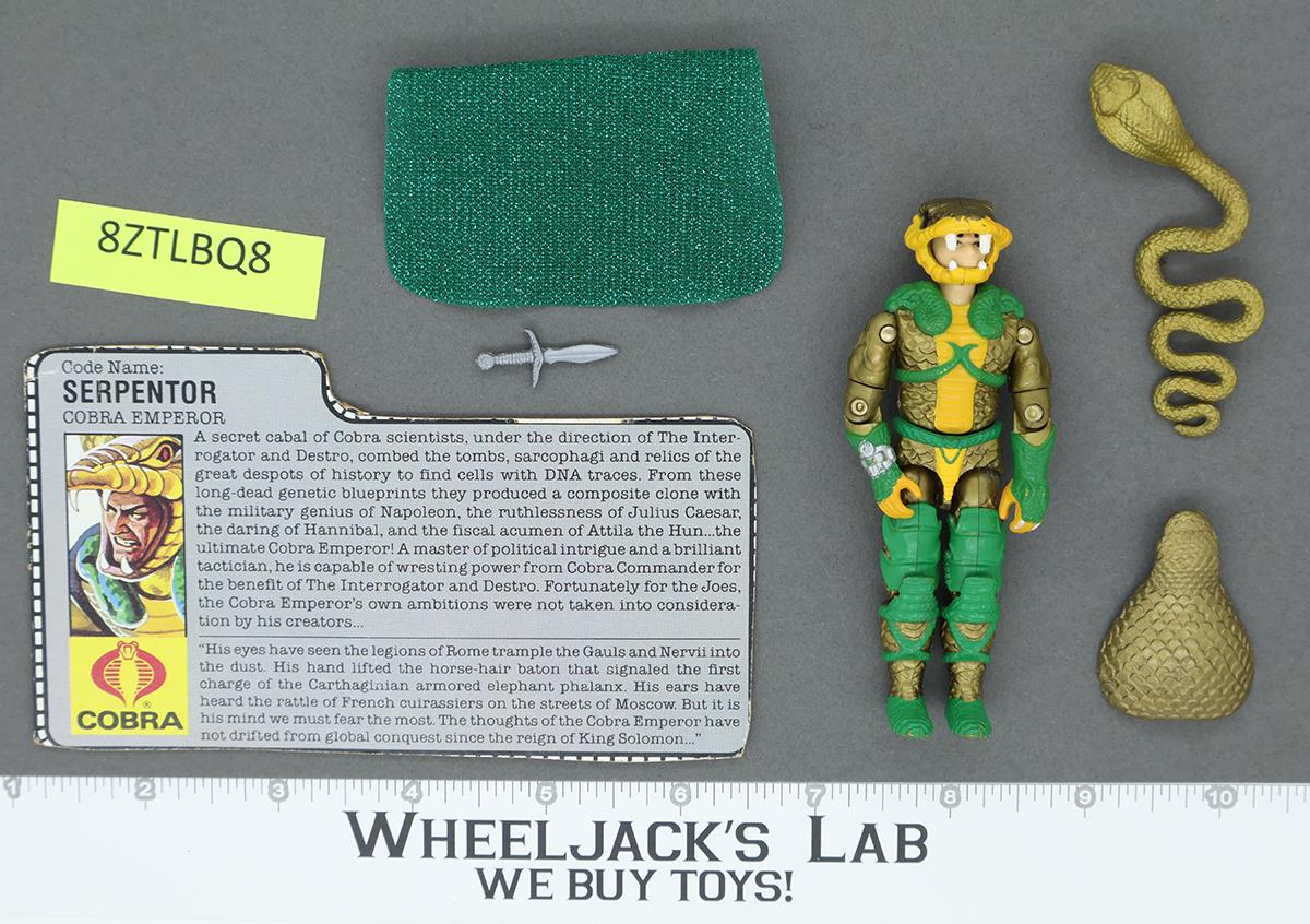Serpentor V1 100% Complete G.I. Joe 1986 Hasbro Vintage Action Figure