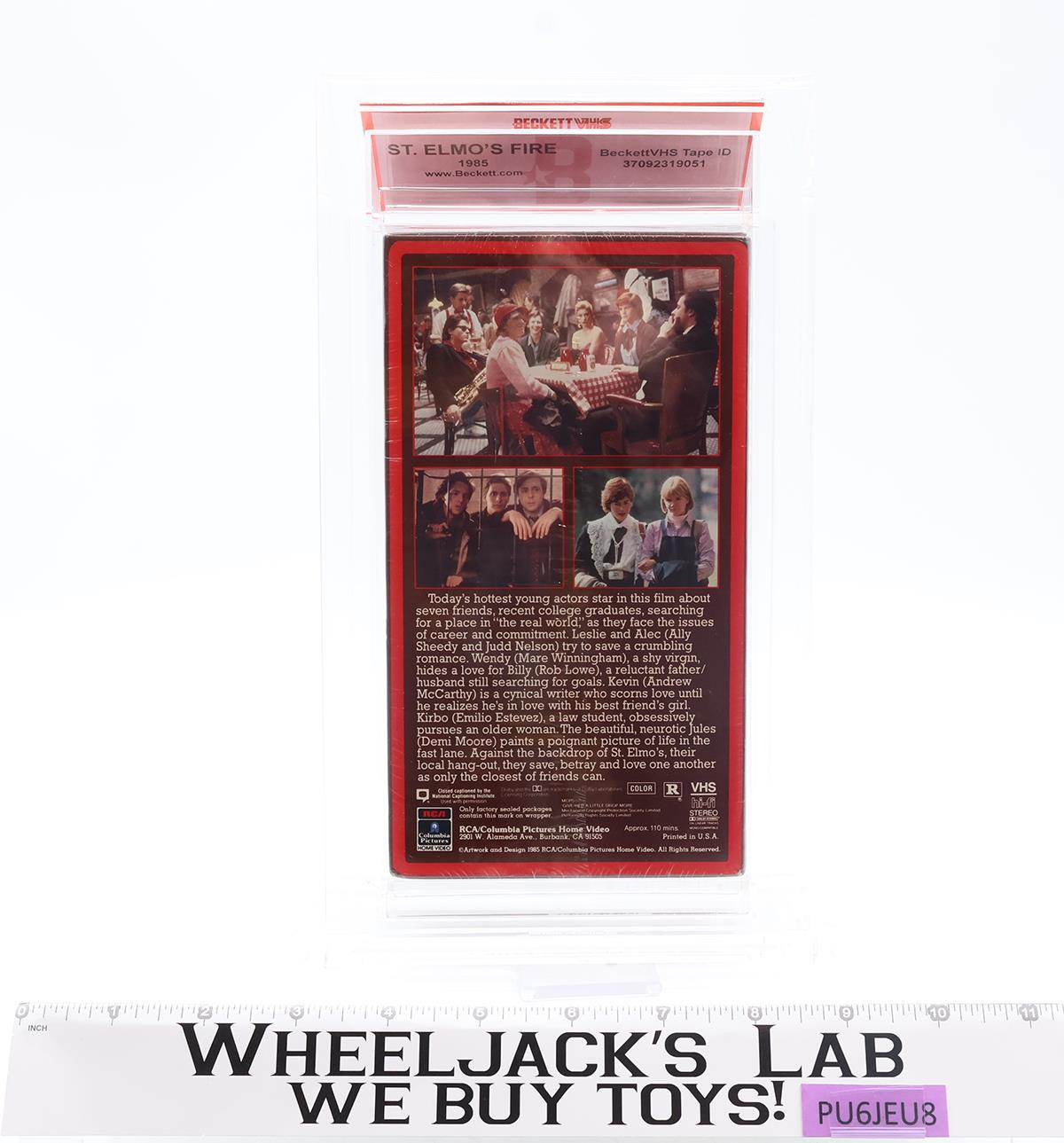 St. Elmo's Fire 1985 Side-Loader RCA Columbia Beckett 7.5 / A- VHS