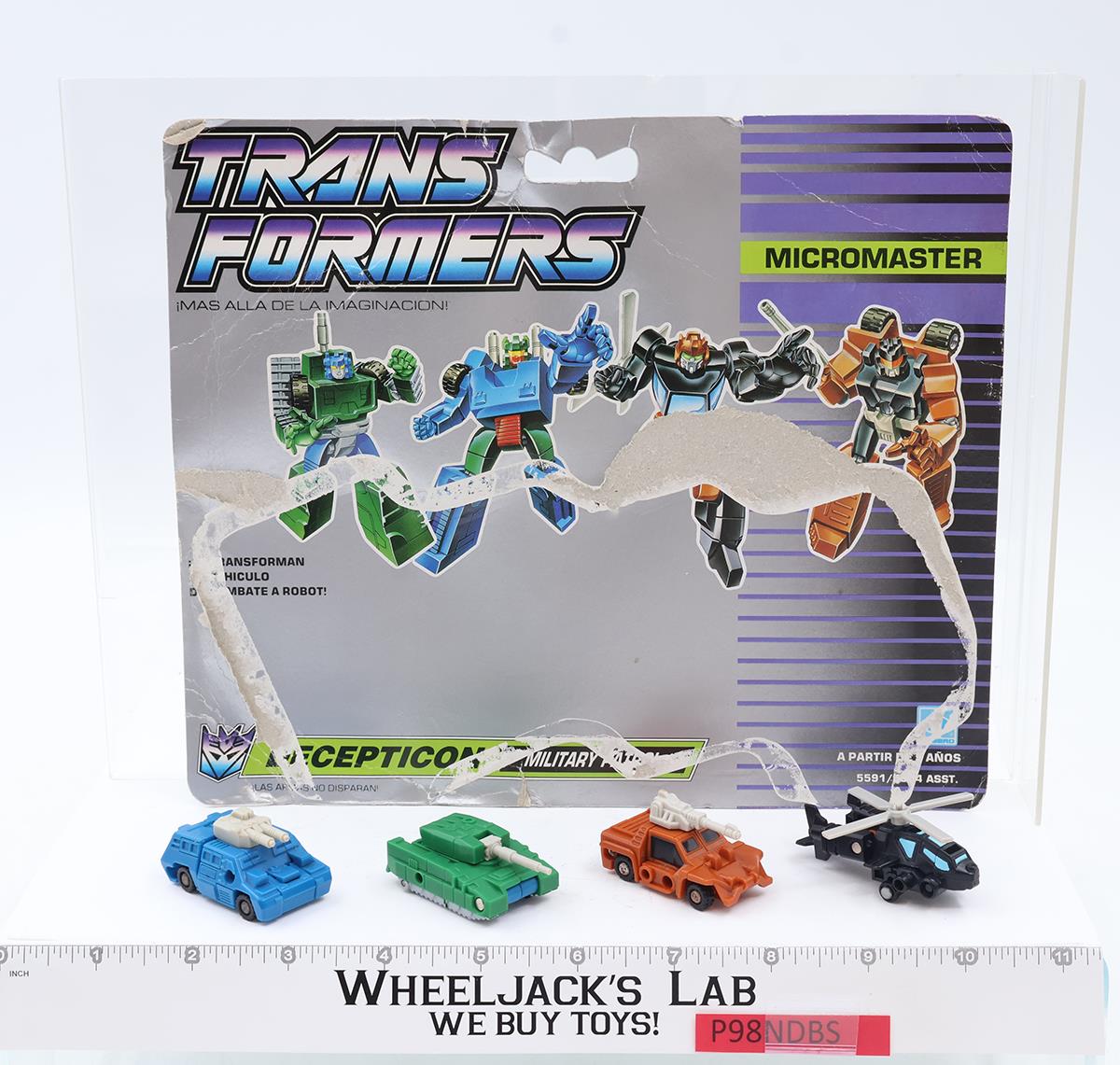 Military Patrol W CARDBACK Micromaster Vintage Hasbro 1990 G1 Transformers