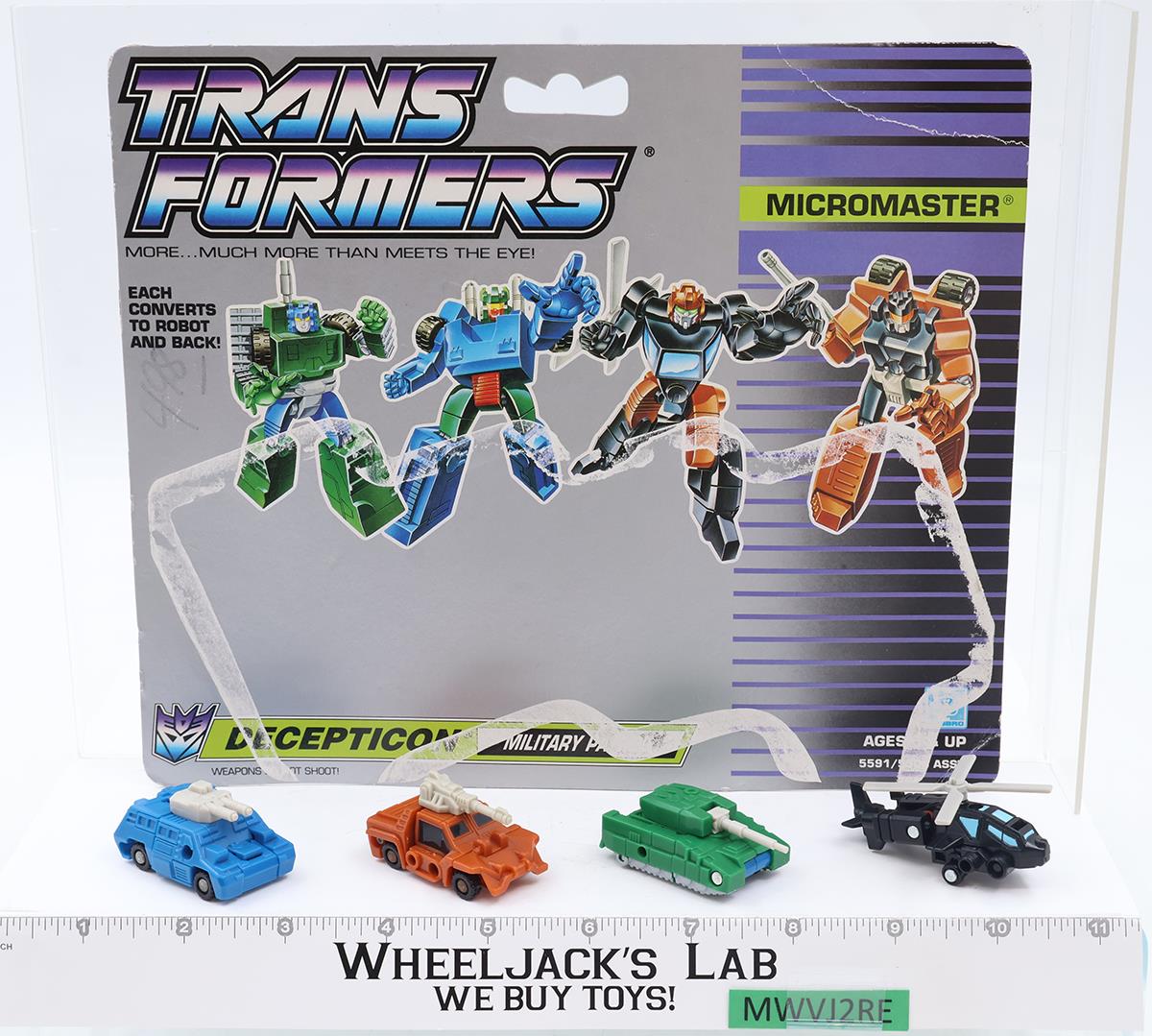 Military Patrol W CARDBACK Micromaster Vintage Hasbro 1990 G1 Transformers