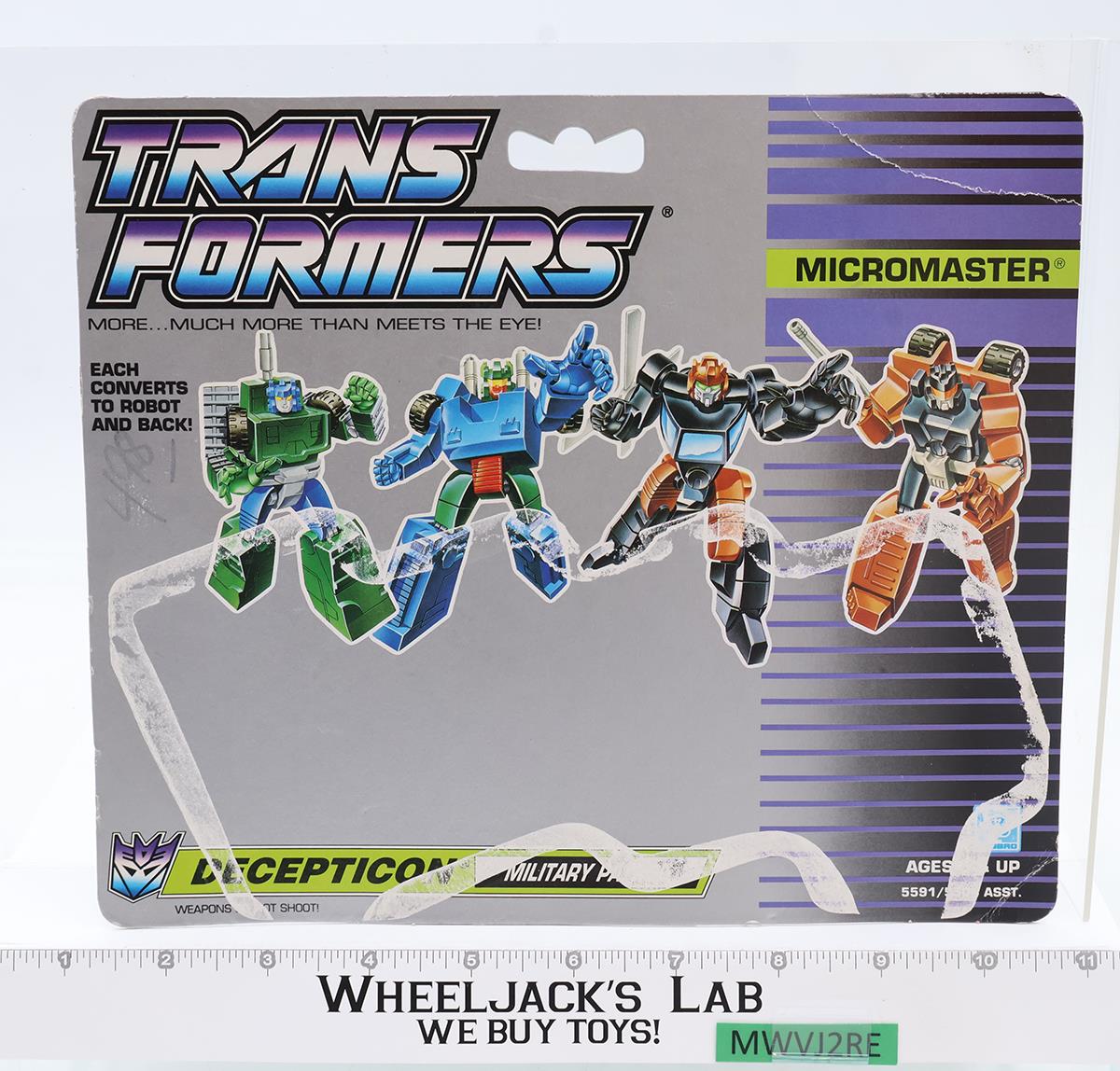 Military Patrol W CARDBACK Micromaster Vintage Hasbro 1990 G1 Transformers