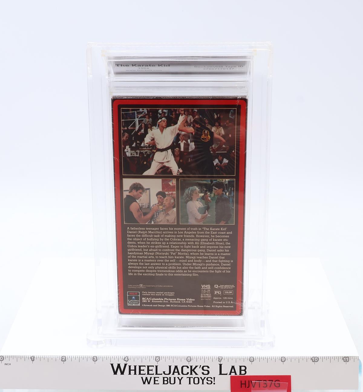 The Karate Kid 1984,1985 Sideloader U-Seal Bottom RCA Columbia Beckett 8.0 VHS