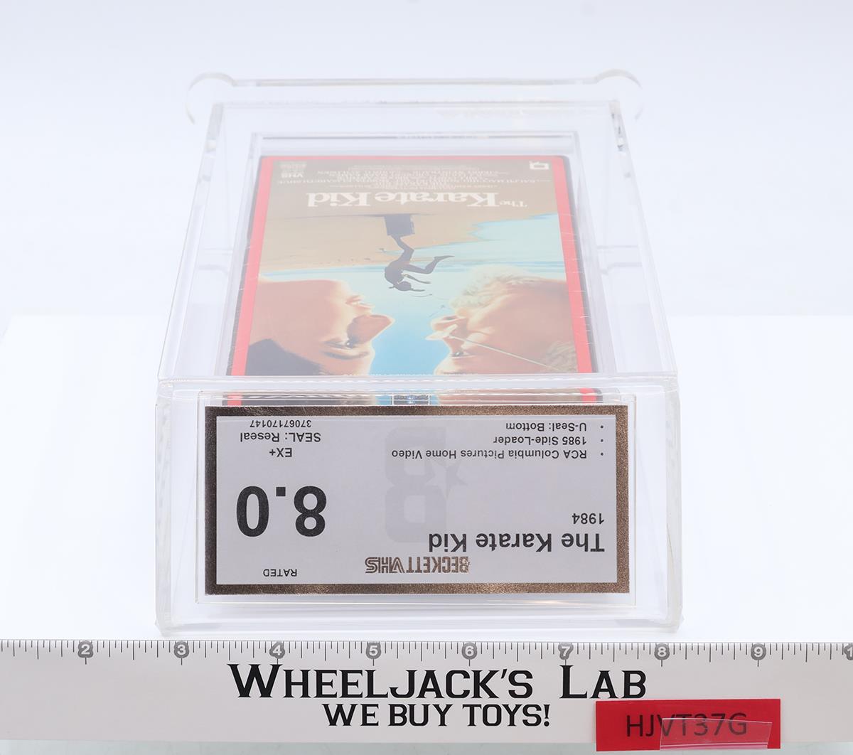 The Karate Kid 1984,1985 Sideloader U-Seal Bottom RCA Columbia Beckett 8.0 VHS